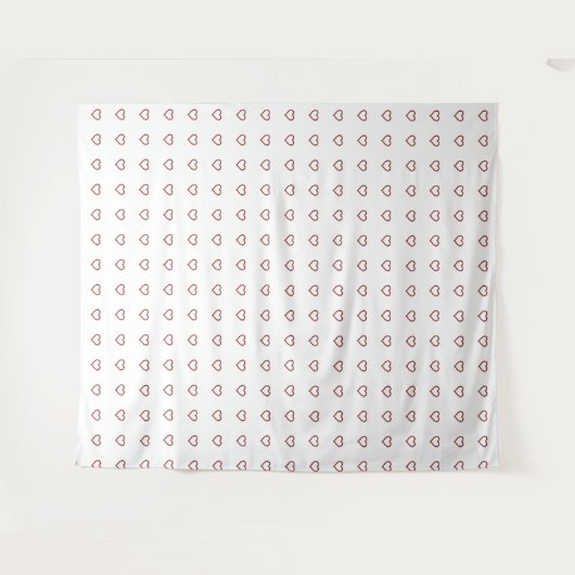 Red Ruby Gemstone Herz Wandteppich (Vorderseite (Horizontal))