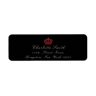 Red Ruby Glitzer UAWG Crown Princess Bridal Black