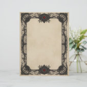 Red Ruby Goth Stationery Paper Briefbogen (Stehend Vorderseite)