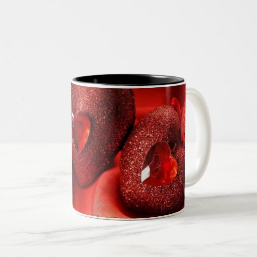 Red Ruby Heart Tasse (VorderseiteRechts)