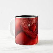 Red Ruby Heart Tasse (Vorderseite Links)
