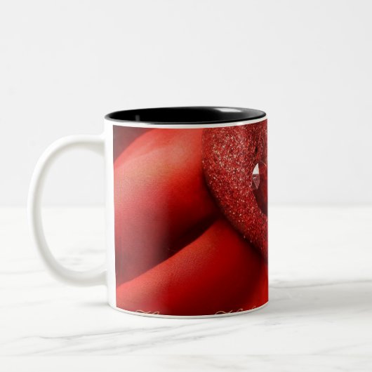 Red Ruby Heart Tasse (Links)