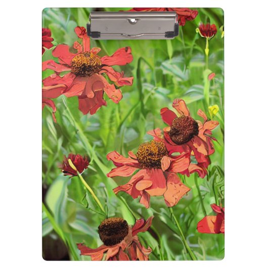 RED RUDBECKIA-BLUME KLEMMBRETT (Vorderseite)