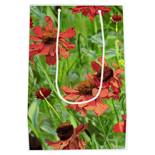 RED RUDBECKIA-BLUME MITTLERE GESCHENKTÜTE (Rückseite)