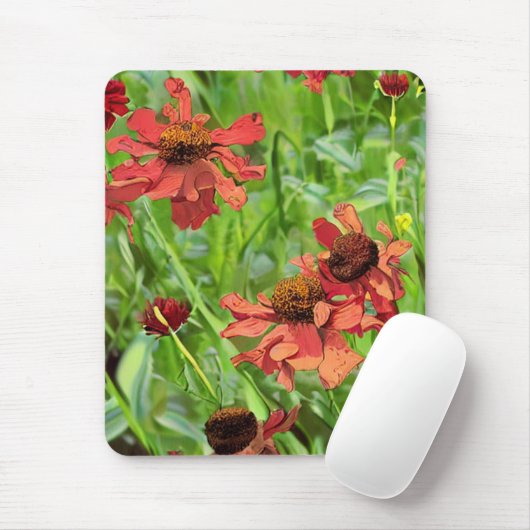 RED RUDBECKIA-BLUME MOUSEPAD (Mit Mouse)