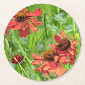 RED RUDBECKIA-BLUME RUNDER PAPPUNTERSETZER (Vorderseite)