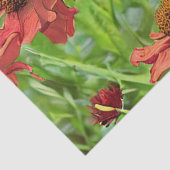 RED RUDBECKIA FLOWERS SEIDENPAPIER (Ausschnitt)