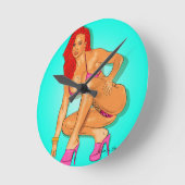 REd Runde Wanduhr (Winkel)