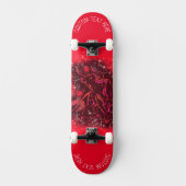 Red Running Bull auf Starry Night Skateboard (Vorderseite)