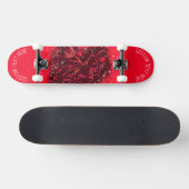 Red Running Bull auf Starry Night Skateboard (Horizontal)