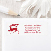 Red Running Christmas Deer (Insitu)