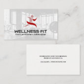 Red Running Logo | Hintergrund der Fitness Terminkarte (Vorne/Hinten)