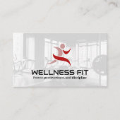 Red Running Logo | Hintergrund der Fitness Terminkarte (Vorderseite)