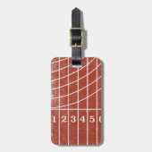 Red Running Track gestörte benutzerdefinierte Gepä Gepäckanhänger (Vorderseite vertikal)