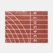 Red Running Track gestörte Stilmatte Fußmatte (Vorderseite)