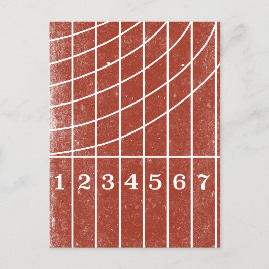 Red Running Track gestörte Style Postkarte (Vorderseite)