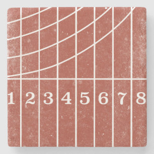 Red Running Track gestörte Style-Untersetzer Steinuntersetzer