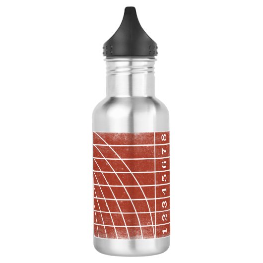 Red Running Track gestörte Style Wasserflasche (Links)