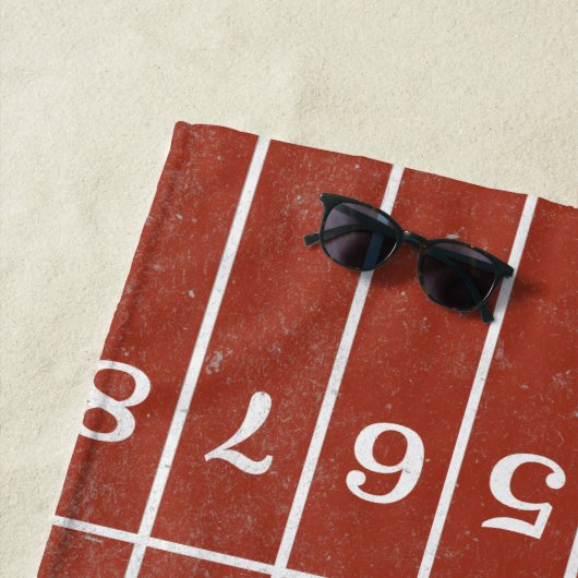 Red Running Track gestörtes Styletuch Strandtuch (Beispiel)