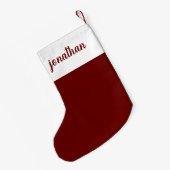 Red Rusci Script Name Personalisiert Weihnachten Kleiner Weihnachtsstrumpf (Rückseite (Hängend))