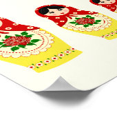 Red russian matryoshka nesting dolls poster (Ecke)
