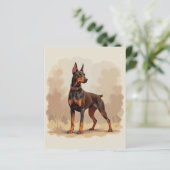 Red Rust Brown Doberman Pinscher Dog (Stehend Vorderseite)