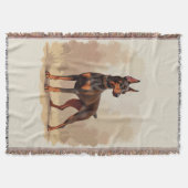 Red Rust Brown Doberman Pinscher Dog Decke (Vorderseite)