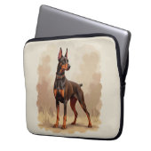 Red Rust Brown Doberman Pinscher Dog Laptopschutzhülle (Vorderseite Links)