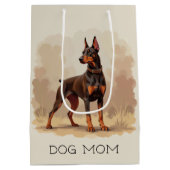Red Rust Brown Doberman Pinscher Dog Mittlere Geschenktüte (Rückseite)