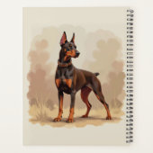 Red Rust Brown Doberman Pinscher Dog Planer (Rückseite)