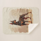 Red Rust Brown Doberman Pinscher Dog Sherpadecke (Vorderseite (Horizontal))