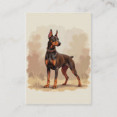 Red Rust Brown Doberman Pinscher Dog Visitenkarte (Vorderseite)