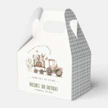 Red Rust Farm Animals Tractor Kids Birthday