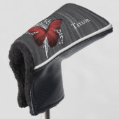 Red Rustic Butterfly Personalisierter Golf Head Co Headcover (3/4 Vorderseite)