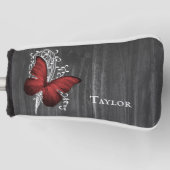 Red Rustic Butterfly Personalisierter Golf Head Co Headcover (Vorderseite)