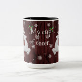 Red Rustic Christmas Rentier Coffee Tasse (Mittel)
