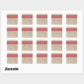 Red Rustic Damask Save the Date Stickers (Blatt)