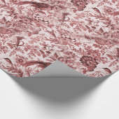 Red Rustic Elegance Französische Hütte Geschenkpapier (Ecke)