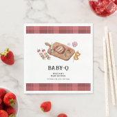 Red Rustic Kariert Country Baby Q Baby Dusche Serviette (Beispiel)