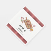 Red Rustic Kariert Country Baby Q Baby Dusche Serviette (Ecke)