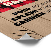 Red Rustic Kariert Lumberjack Mama Osa Bar Poster (Ecke)