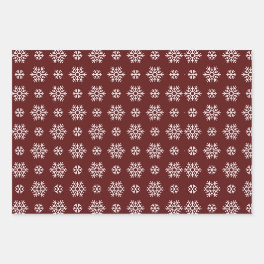 red rustic pattern Merry Christmas Geschenkpapier Set (Vorderseite 3)