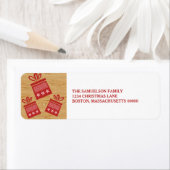 Red Rustic Presets Holiday Address Labels (Insitu)