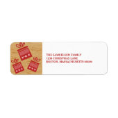 Red Rustic Presets Holiday Address Labels (Vorne)