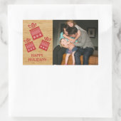 Red Rustic Presets Holiday Foto Stickers (Tasche)