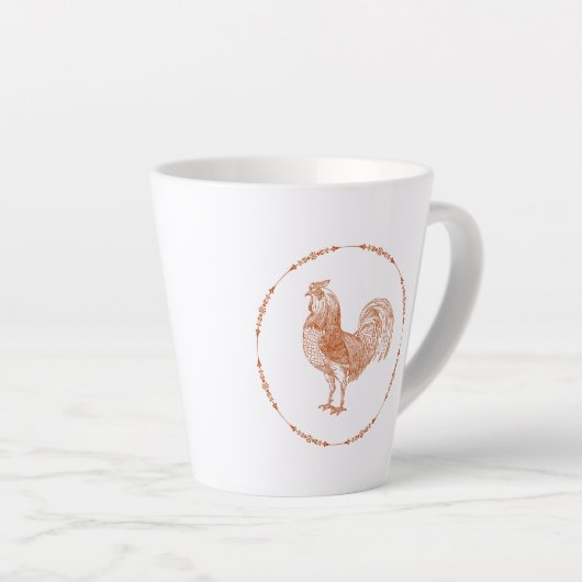 Red Rustic Rooster Milchtasse (Rechte Ecke)