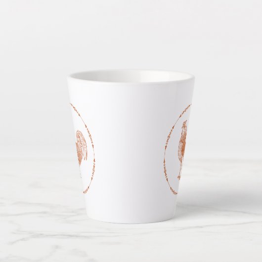 Red Rustic Rooster Milchtasse (Vorderseite)