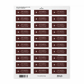 Red Rustic Tree Woodgrain Return Address Label (Vorne)