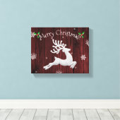 Red Rustic Weihnachtsmann Canvas Print Leinwanddruck (Insitu (Holzboden))