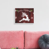 Red Rustic Weihnachtsmann Canvas Print Leinwanddruck (Insitu (Wohnzimmer))